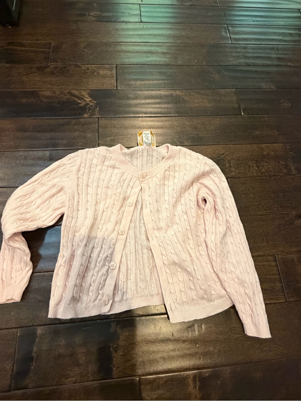 The Beaufort Bonnet Company Light Pink Cable Knit Cardigan